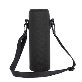 VGEBY Water Bottle Case, Neoprene Water Bottle Carrying Bag, Outdoor Sports Water Bottle Thermal Holder Bag, Scald-Proof Protective Case with Strap (Black)