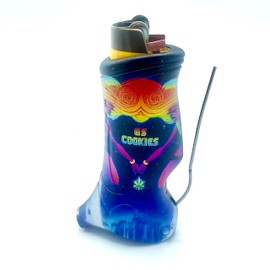 Califari's Toker Poker® - Bic Lighter Sleeve Case Cover Multi Tool, Strain Art Collection, All Inclusive Lighter Holder Tool for Camping Pipe Cleaning & More (GS Cookies)