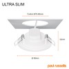 paul russells LED Ceiling Downlights, 4W Slim Recessed Bathroom Downlights,
