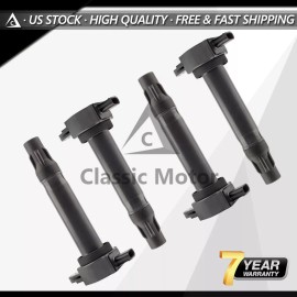 Unbranded 4X For Jeep Compass Patriot 2007-2019 | L4 1.8L 2.0L 2.4L Ignition Coils