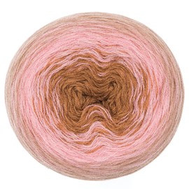 Rico Creativ Wool Dégradé 200 g 4-Ply Pink / Natural Pink / Natural