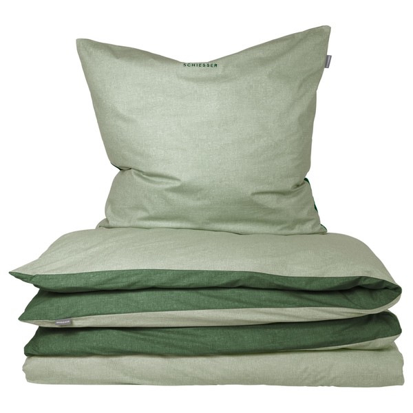 Schiesser Doubleface Reversible Bed Linen, 2-Piece, Renforcé, 100% Cotton, Colour: