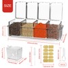 QIQN Clear Seasoning Box Acrylic Condiment Jars Storage Container Set