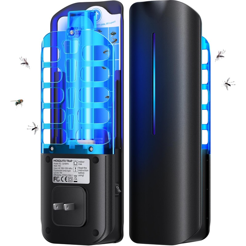 Flying Insect Trap Plug in Mosquito Bug Zapper Indoor Gnat