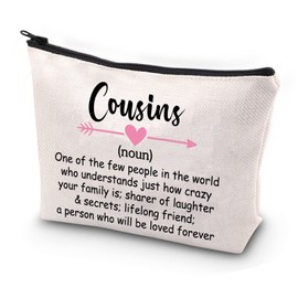 JYTAPP Cousins Gift Cousins Noun Cousins Definition Cosmetic Make up Bag Best Cousin Ever Gift Cousin Gifts from Cousin