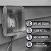 TayMac MM510C Single-Gang Horizontal/Vertical Weatherproof Receptacle Cover, 3.75 Inches Deep,