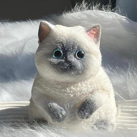 【6”Large】MOBECK Giant Slow-Rise Taba Squishy Cat, Cute Siamese Cat Stress Relief Toy for Kids & Adults, Jumbo Soft Squeeze Sensory Fidget Toy, ASMR Satisfying Squishy for Anxiety Relief (Large Kawaii Collectible) - Color: Cream color Teddy Dog