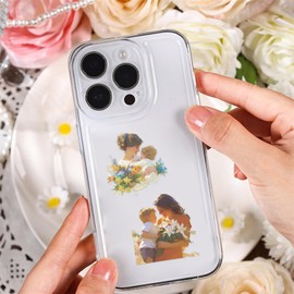 50pcs Transparent Mother's Day Stickers,Mother Love Sticker Waterproof PET Sticker for Scrapbook Journaling Photo Album Collage Card Mom Gifts Stickers for Mom