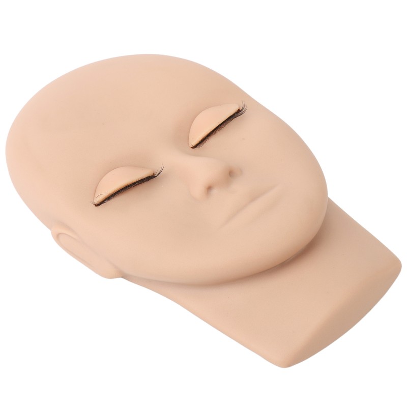 Lash Mannequin Head Reusable Soft Touch Rubber Replaced Eyelids Mannequin