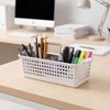 Domensi 12 Pcs Slim Plastic Storage Baskets for Organizing Back