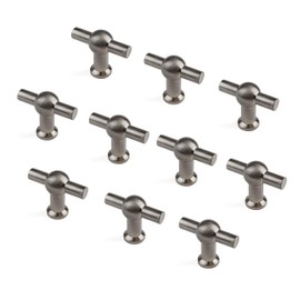 GedoTec Designer Furniture Handle Stainless Steel Furniture Knob Kitchen Cupboard Knob for Drawers – Anchor, Height: 40 mm, Door Knob, Brushed Stainless Steel, Pack of 10, Round Door Knob for Drawers