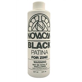 Novacan Black Patina For Zinc 8 oz Stained Glass Supplies