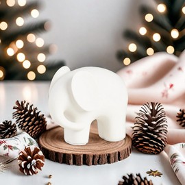 FUNSXBUG Abstract Elephant Statue Art Sculpture Figurine Collectible Gift Idea Home Decor Desktop Room Decoration Ceramics (Small)