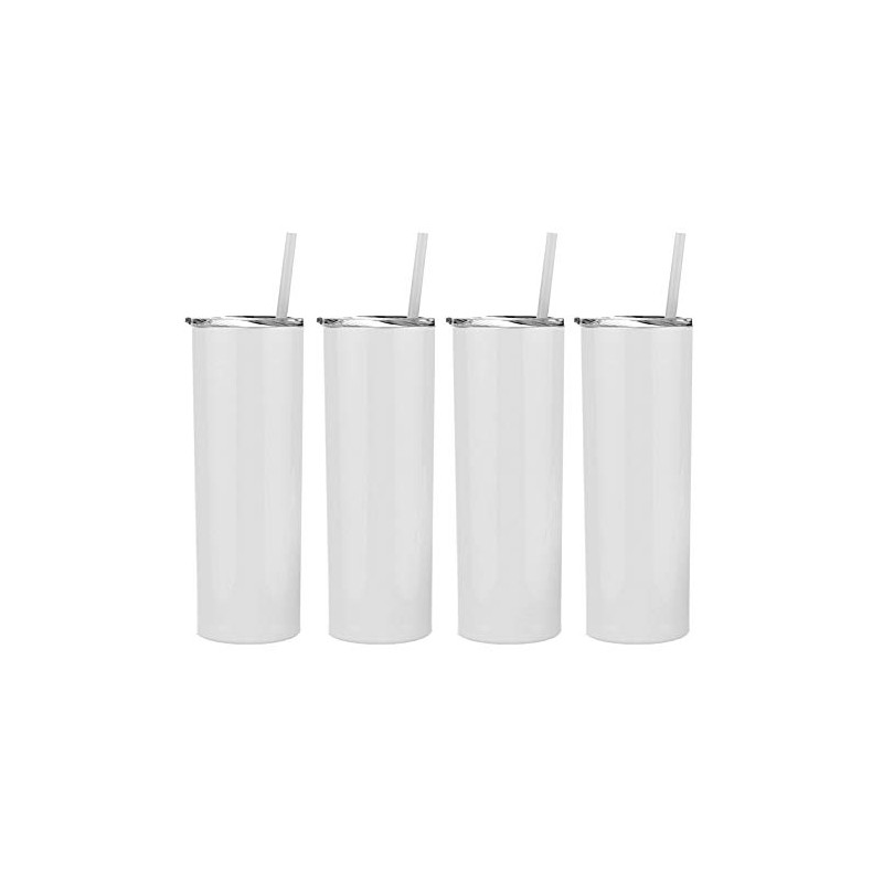 Maars 20 oz. Skinny Steel, Double Wall Stainless Tumbler (White,