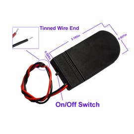 LampVPath (Pack of 6 CR2032 Battery Holder Coin Cell Holder with Switch, 2 x 3V CR2032 Button Coin Cell Battery Holder with Leads On Off Switch