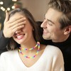 PRETYZOOM 2pcs Neon Bead Necklace 1980s Necklace Womens 80s Costume