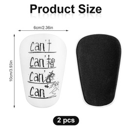 2Pcs Mini Soccer Shin Guards, 3.93x2.36 Inch Small Miniature Soccer Shin Pads, Protective Football Shin Guards Protective Equipment for All Ages(White)