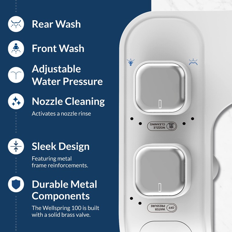 Bemis WS100 000 Wellspring Bidet Attachment, Fresh Water Spray, Non