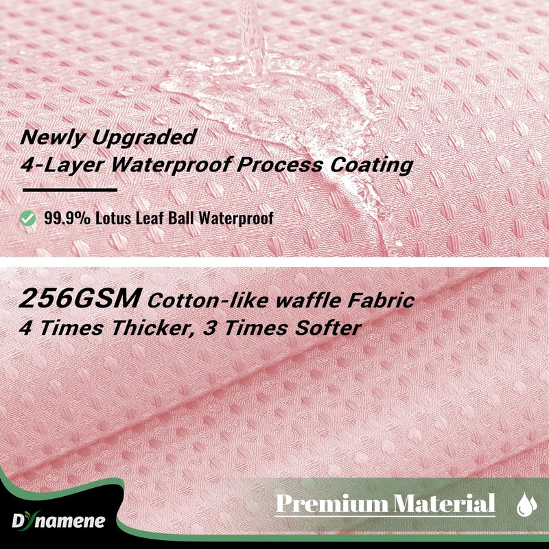 Dynamene 78 Inch Long Shower Curtain, Tall Waffle Fabric Shower