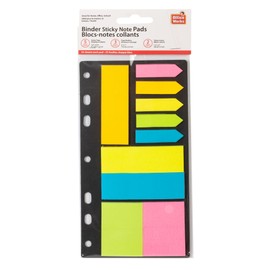 Desk Tech Sticky Notes and Tabs, 10 Pads, 25 Sheets/Pad - 3 Different Sizes Self-Stick Note Pads & Index Flags Colorful Self Adhesive Memo for Office, School, Daily Life