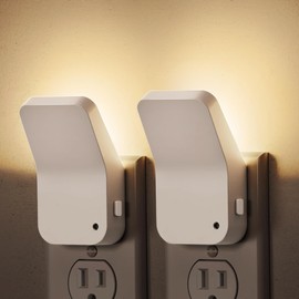 L LOHAS LED Night Light 2 Pack, Night Lights Plug into Wall with 3 Brightness Level, Dusk to Dawn, 3000K Soft White, Ideal for Bathroom Night Light, Hallway, Bedroom, etc