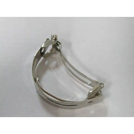 Unbranded Lot of 24 Silver 2" Curved Hair Barrettes Clips Blanks Jewelry Findings