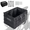 RAYMACE Bike Basket Rear,Bicycle Basket with Removable Liner,Rainproof Cover and