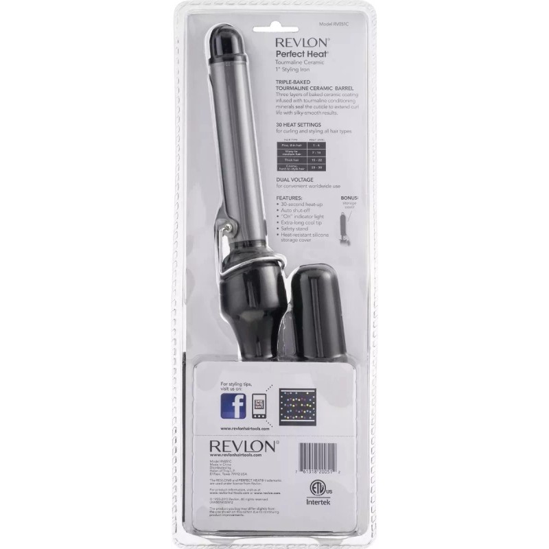 Revlon Tenaza Revlon 1/2 Ceramca 3x Iron Profesional 400f Rv05