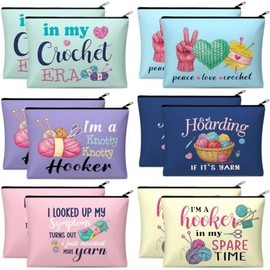 Cosmetic Bag Organizer Travel, Compact Lightweight Accessory for Travel and Daily Use - Reginary 12 Crochet Makeup Gifts