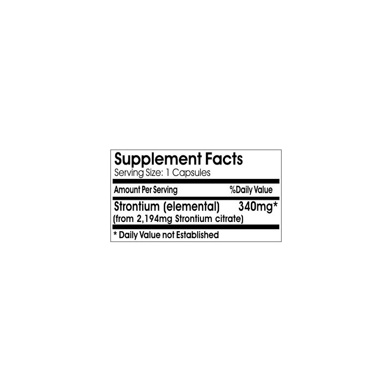 Strontium 340mg Bone Support ~ 200 Capsules - No Additives
