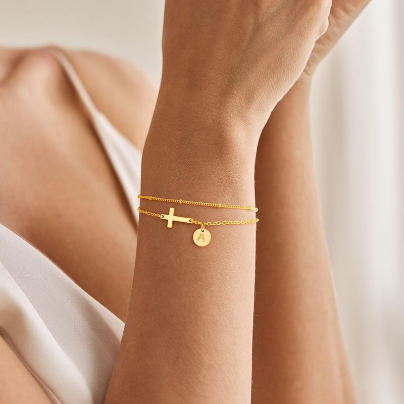 M MOOHAM Christian Gifts for Women - Initial M Cross