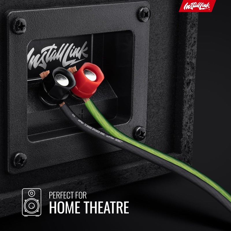 Install Link 12 AWG Gauge Speaker Wire Cable (100 Feet)