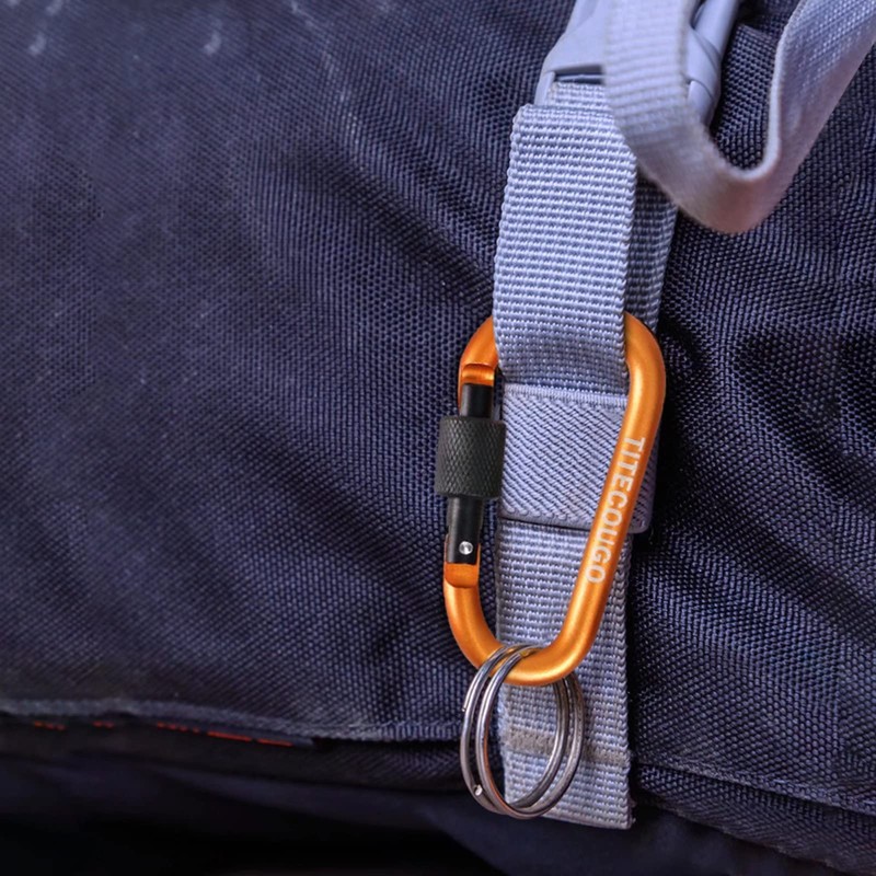 TITECOUGO Aluminum Alloy D-Ring High Strength Carabiner Key Chain Clip