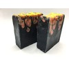 Homemade cold process black code cologne type soap charcoal and