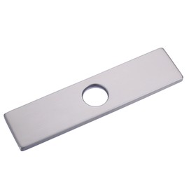 iVIGA 10" Sink Faucet Hole Cover Deck Plate for Bathroom & Kitchen Vanity Sink, Faucet Brushed Nickel Escutcheon Plate Stainless Steel Outside Faucet Cover Cap Rectangle Mixer Tap
