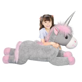 ZBLX Giant Unicorn Stuffed Animal, 38 inch Big Stuffed Animal, Large Cute Plush for Kids Boys Girls Birthday Gifts (Unicorn)