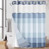 Nesphy No Hook Shower Curtain with Snap in Fabric Liner