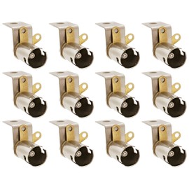 12 Pack Bayonet Socket for Miniature Incandescent Lamp (0.40" Diameter), 1.24"×0.66"×0.71" by EX ELECTRONIX EXPRESS