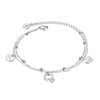 Brawo Women's Anklet, Popular, Silver Heart Bell Ring, Women's Anklet,