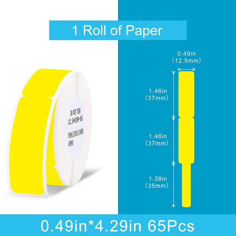 Label Maker Tape for NIIMBOT D11/D110/D101, Cable Label Sticker, Waterproof