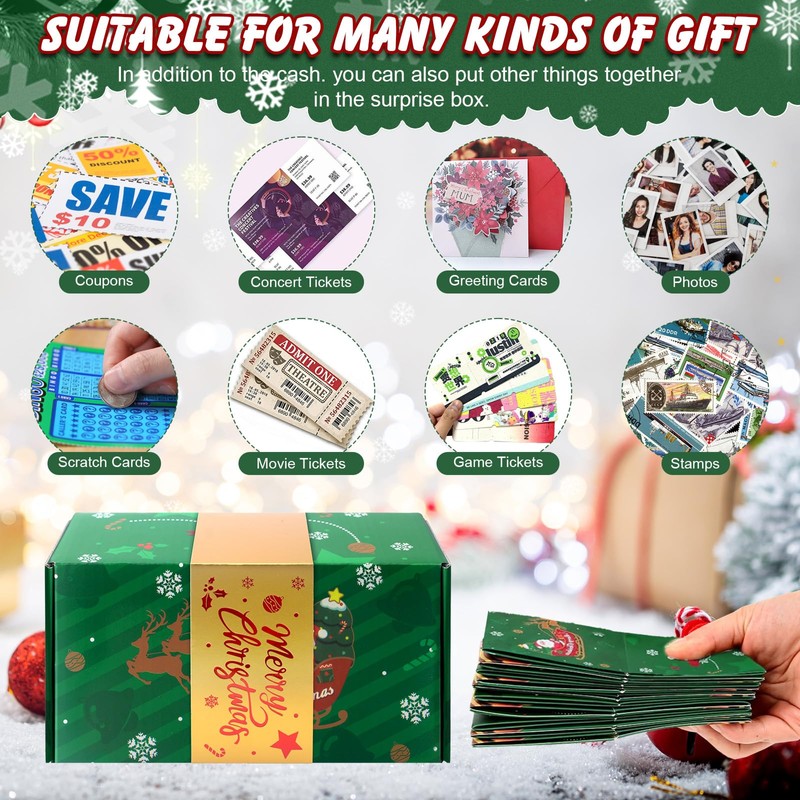 Christmas Surprise Explosion Gift Box,Christmas Bounce Box,12Pcs Exploding Box with