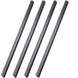 4 Pieces Hanging File Rails PVC Black File Rails Hanging File System Keeping Your Folders Neat and Organized (3/4 Inch Drawer Sides 24 Inch Long)