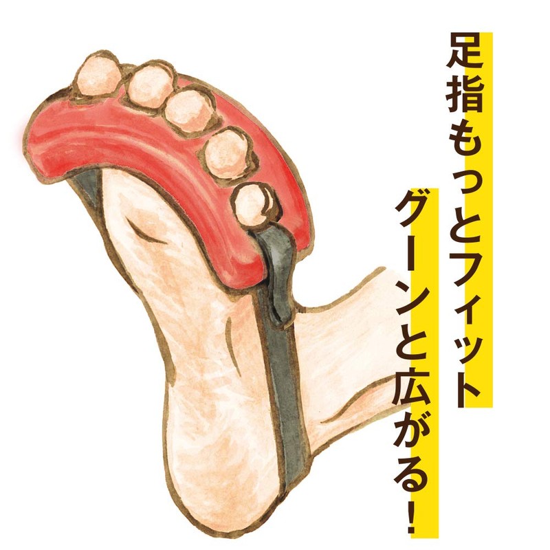 Dr. El Foot Yubi Energi-kun with Strap Belt, Hard, Red,