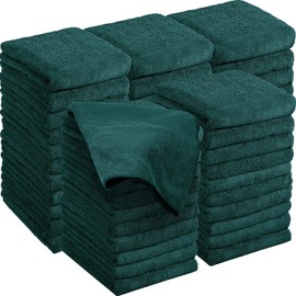 36 Packs of Bleach Proof Towels Microfiber Absorbent Salon Towels Bleach Resistant Salon Hand Towels for Gym, Bath, Spa, Shaving, Shampoo, Home Hair Drying, 16 x 28 Inches (Dark Green)