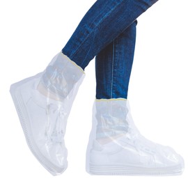 20Pcs Shoe Covers for Rain Disposable - Waterproof Plastic Clear Heavy Duty Shoe Covers for Men and Women