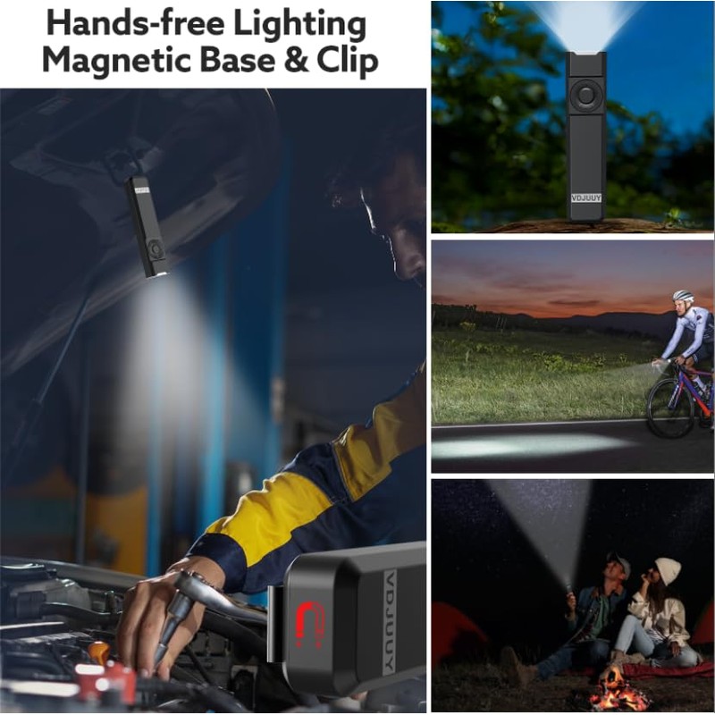 Rechargeable Flashlight High Lumens, Super Bright LED Light with Infinite