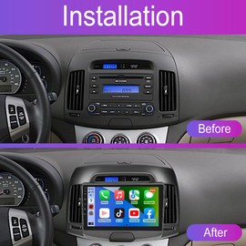 Alikali 9 inch Car Radio Stereo w/2+32G Radio for Hyundai Elantra 2006-2010 Double Din Touchscreen Car Radio Receiver,Built-in WiFi GPS Navigation Bluetooth Backup Camera Mic
