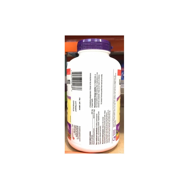 Calcio Citrato 300 Mg D3 200 Ui 350 Tabletas Webber