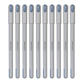 Pentonic Frost 0.6 mm Refillable Gel Pen | Pastel Grey Body | Black Ink | Set of 20