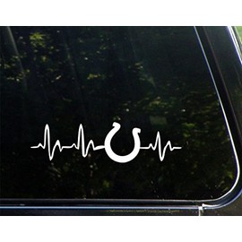 Sweet Tea Decals Horseshoe Lifeline - 8-3/4" x 2-1/2"- Vinyl Die Cut Decal/Bumper Sticker for Windows, Trucks, Cars, Laptops, Macbooks, Etc.